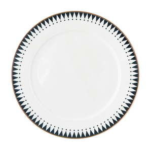 Keramický talíř s černobílým okrajem Miss Étoile Stripes, ø 22,5 cm
