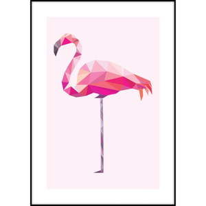 Plakát Imagioo Polygon Flamingo, 40 x 30 cm