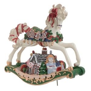 Vánoční hrající a hýbající dekorace ve tvaru koně InArt Tina