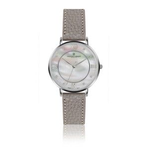 Dámské hodinky s šedým páskem z pravé kůže Frederic Graff Silver Liskamm Lychee