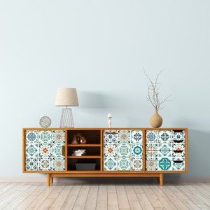 Sada 30 samolepek na nábytek Ambiance Tiles Stickers For Furniture Angia, 15 x 15 cm