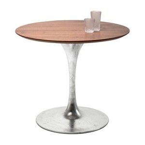 Deska jídelního stolu v ořechovém dekoru Kare Design Invitation, ⌀ 90 cm