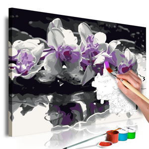 DIY set na tvorbu vlastního obrazu na plátně Artgeist Orchid Reflection, 60 x 40 cm