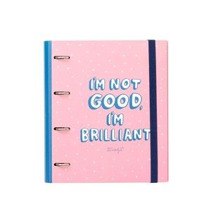 Růžový zápisník Mr. Wonderful I´m brilliant