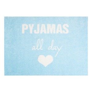 Modrá rohožka Mint Rugs StateMat Pyjamas All Day, 50 x 75 cm