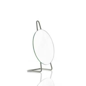 Tmavě šedé ocelové stolní kosmetické zrcadlo Zone A-Mirror, ø 31 cm