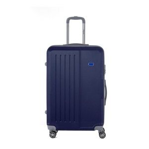 Tmavě modrý cestovní kufr na kolečkách s kódovým zámkem SINEQUANONE Josh, 107 l