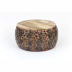 Konferenční stolek s dřevěnou deskou WOOX LIVING Caramel, ⌀ 66 cm