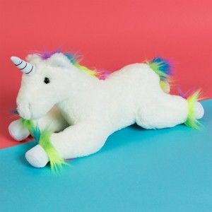 Bílá plyšová hračka Just 4 Kids Unicorn Magic