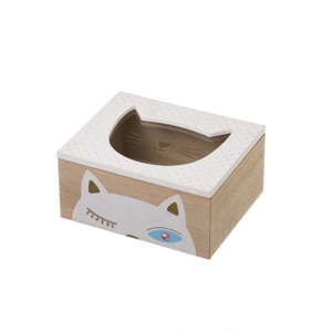 Úložná krabička Unimasa Kitty White, 20 x 16 cm