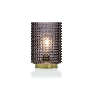 Šedá skleněná olejová LED lampa Versa Relax, ⌀ 12 cm