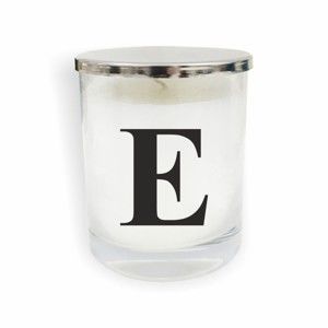 Bílo-černá svíčka North Carolina Scandinavian Home Decors Monogram Glass Candle E