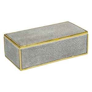 Šedý úložný box s detaily ve zlaté barvě Santiago Pons Pearl
