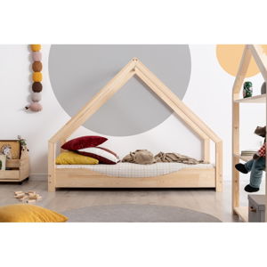 Domečková dětská postel z borovicového dřeva Adeko Loca Elin, 70 x 190 cm