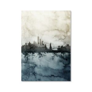 Plakát Americanflat New York USA Skyline, 42 x 30 cm
