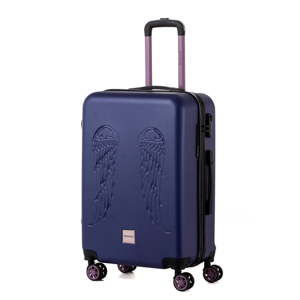 Modrý cestovní kufr Berenice Wingy, 71 l