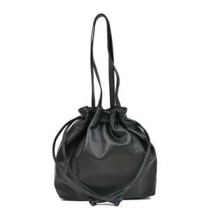 Černá kožená kabelka Mangotti Bags Romana