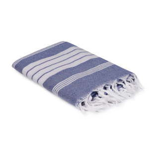 Modro-bílý ručník, 170 x 90 cm