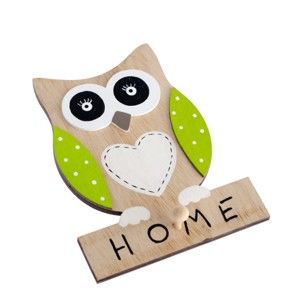 Zelená dřevěná nástěnná dekorace Dakls Owl