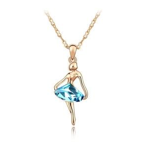 Pozlacený náhrdelník s krystaly Swarovski Ballerina