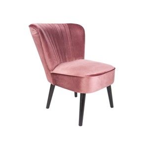 Růžová židle se sametovým potahem Leitmotiv Luxury
