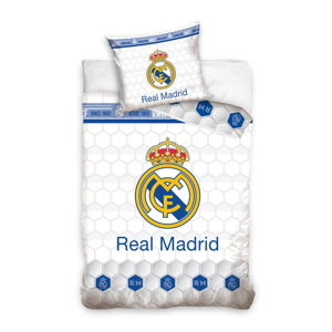 Dětské bavlněné povlečení na jednolůžko CARBOTEX Real Madrid Club III, 160 x 200 cm