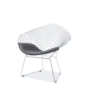 Židle s ocelovou konstrukcí a polštářkem z ekokůže Signal Remo