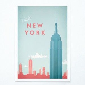 Plakát Travelposter New York, A3