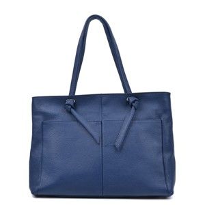 Modrá kožená kabelka Anna Luchini Layo