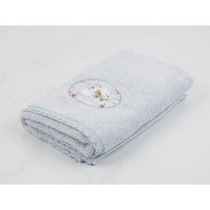 Světle modrý bavlněný ručník Madame Coco Flowy, 50 x 76 cm