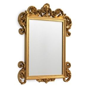 Nástěnné zrcadlo ve zlaté barvě Geese Baroque, 45 x 60 cm