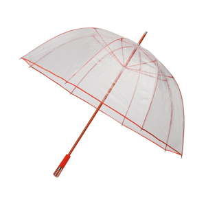 Transparentní golfový deštník s červenými detaily Ambiance Birdcage Ribs, ⌀ 111 cm