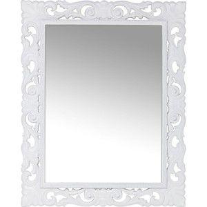 Bílé nástěnné zrcadlo Kare Design Secolo, 82 x 102 cm