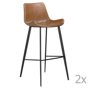 Sada 2 hnědých  barových židlí DAN– FORM Hype