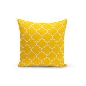 Žlutý dekorativní polštář Kate Louise Jane, 43 x 43 cm