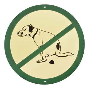 Hliníková cedulka zákaz venčení psů Esschert Design