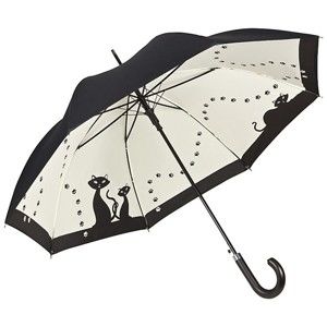 Holový deštník s dvojitou vrstvou Von Lilienfeld Black Cats Double Layer, ø 100 cm