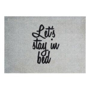 Šedá rohožka Mint Rugs StateMat Let's Stay In Bed, 50 x 75 cm