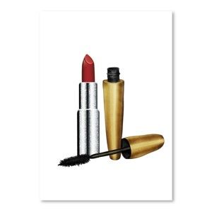 Plakát Americanflat Lipstick and Mascara, 30 x 42 cm