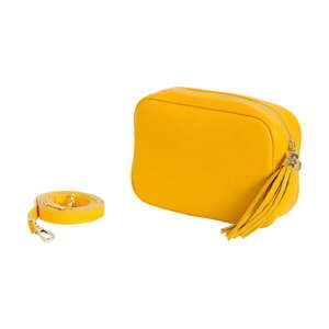 Žlutá kabelka z pravé kůže Andrea Cardone Pezzo