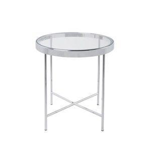 Bílý příruční stolek Leitmotiv Smooth, 42,5 x 46 cm