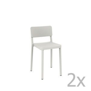 Sada 2 bílých barových židlí vhodných do exteriéru Resol Lisboa, výška 72,9 cm