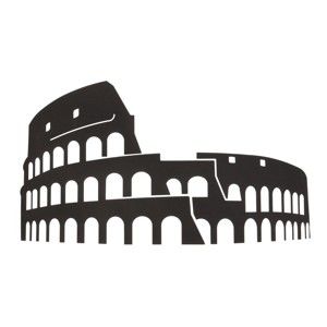 Černá nástěnná kovová dekorace Wall Decor Colosseum