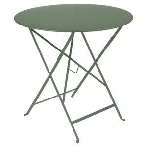 Šedozelený zahradní stolek Fermob Bistro, ⌀ 77 cm