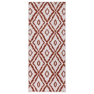 Červeno-bílý venkovní koberec Bougari Rio, 80 x 250 cm