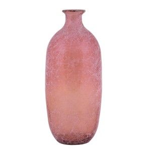 Růžová skleněná váza z recyklovaného skla Ego Dekor, 3,15 l