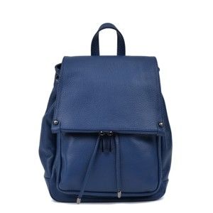 Modrý kožený dámský batoh Roberta M Mussie