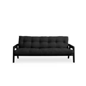 Černá variabilní rozkládací pohovka s futonem v černé barvě Karup Grab Black/Bordeaux