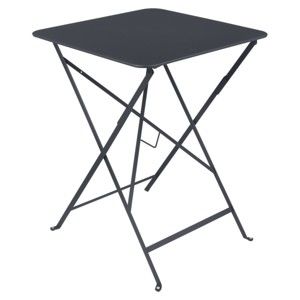 Antracitově šedý zahradní stolek Fermob Bistro, 57 x 57 cm