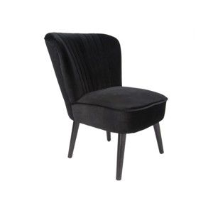 Černá židle ze dřeva se sametovým potahem Karlsson Luxury